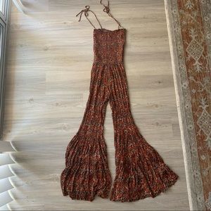 Wide leg groovy jumpsuit